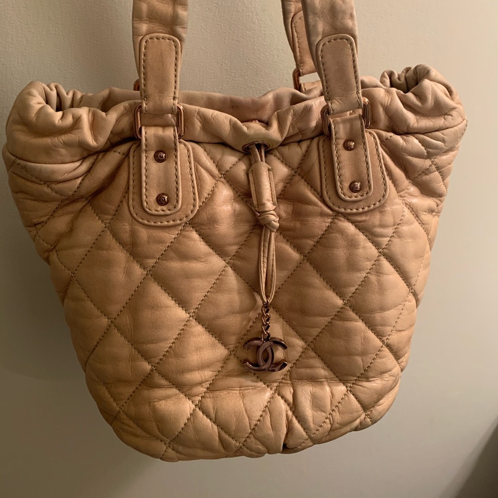Authentic Chanel Cloudy Bundle North South Tote